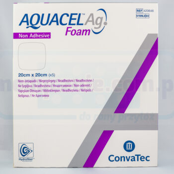Aquacel Foam Ag Non Adhesive 20*20cm wielowarstwowy opatrunek piankowy 1szt