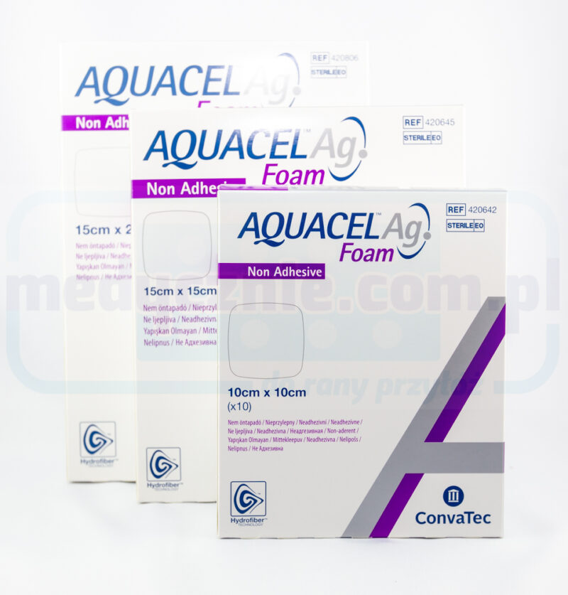 Aquacel Foam Ag Non Adhesive 15*20cm wielowarstwowy opatrunek piankowy 1szt - obrazek 2