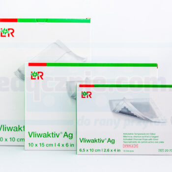 Vliwaktiv AG 10*20cm opatrunek z węglem aktywnym i srebrem 1szt