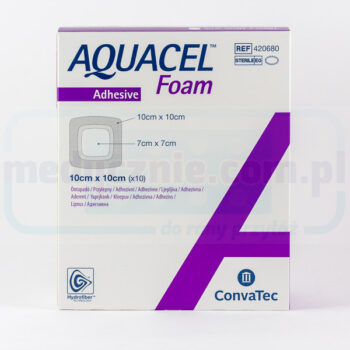 Aquacel Foam Adhesive 10*10cm wielowarstwowy opatrunek piankowy 1szt