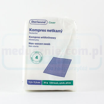 Kompres włókninowy niejałowy 7,5*7,5cm 100szt