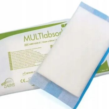 MULTIabsorb S 10cm x 20cm 1szt kompres wysokochłonny; włókninowo-celulozowy, jałowy