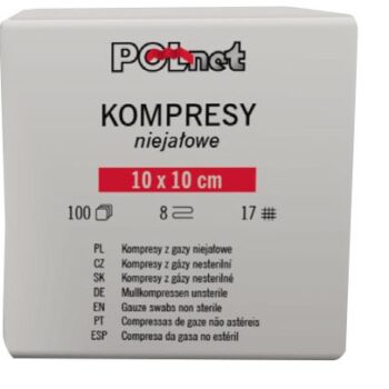 Kompres gazowy niejałowy 17N 10*10cm 100szt