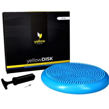 Poduszka sensomotoryczna yellow DISK z pompką niebieska