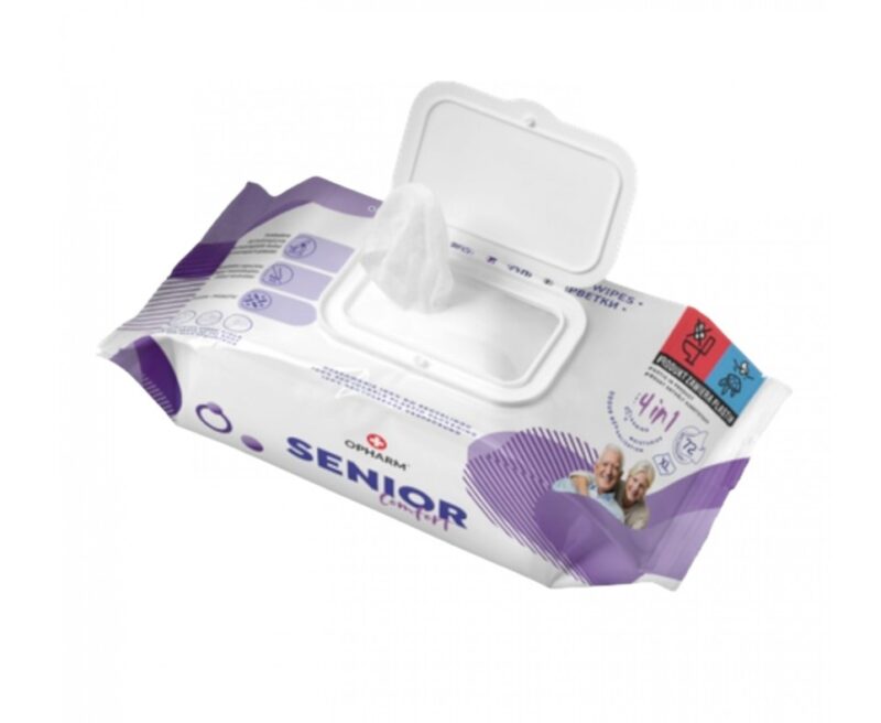 Chusteczki nawilżane Senior Comfort 4w1 72szt - obrazek 2