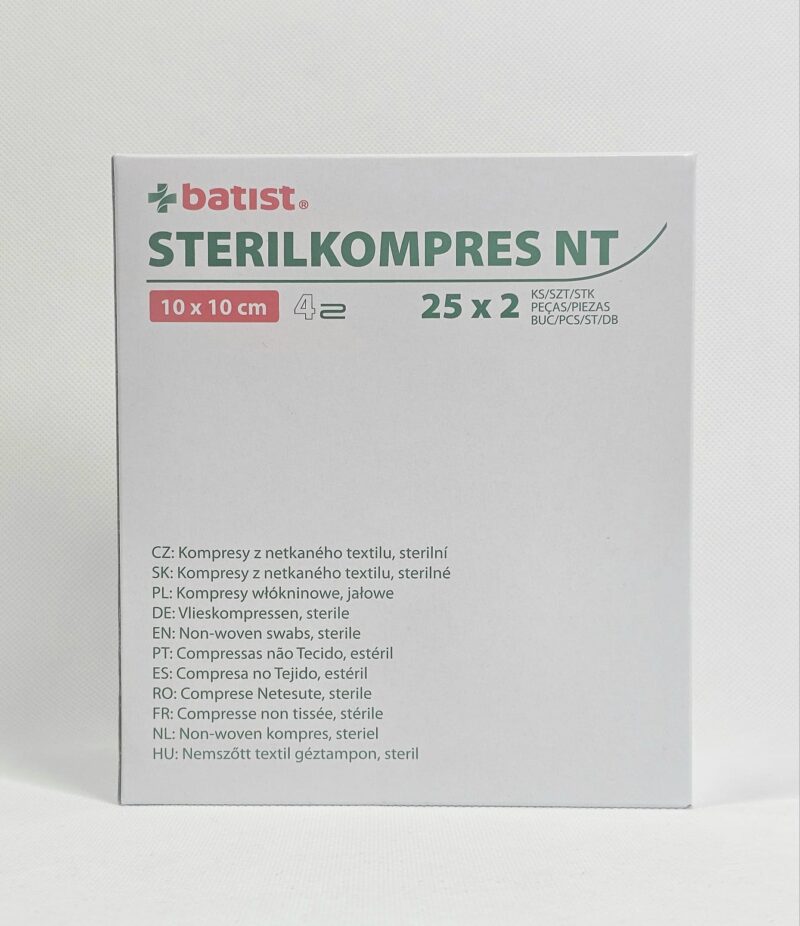 Kompres włókninowy jałowy 4W 10*10cm a'2szt-25szt