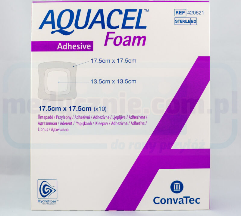 Aquacel Foam Adhesive 17,5*17,5cm wielowarstwowy opatrunek piankowy 1szt