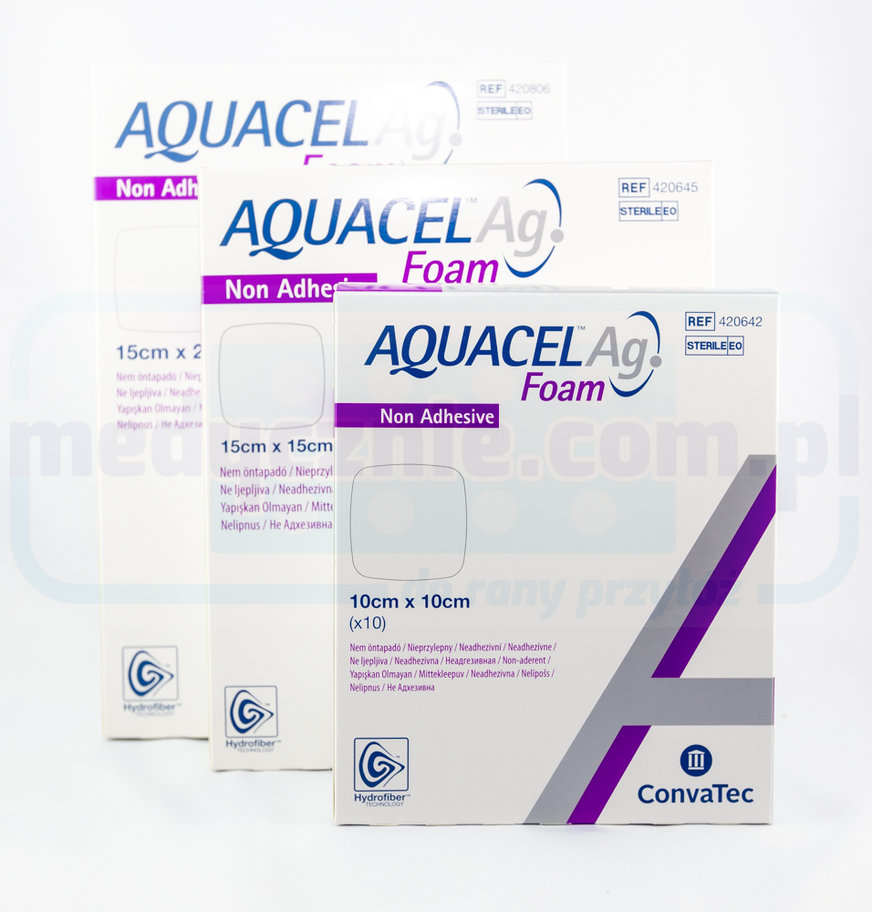 Aquacel Foam Ag Non Adhesive 15*20cm wielowarstwowy opatrunek piankowy 1szt - obrazek 2