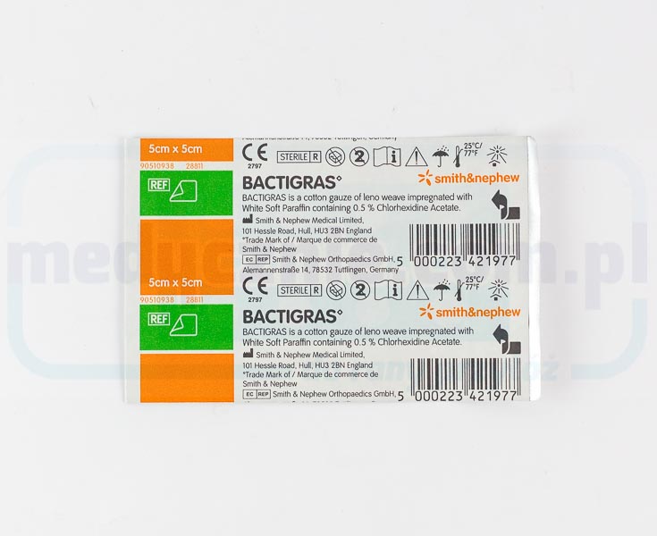Bactigras 5*5cm opatrunek parafinowy 1szt - obrazek 4