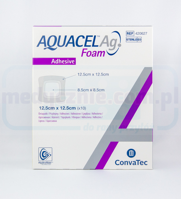 Aquacel Foam Ag Adhesive 20*16,9cm Sacral wielowarstwowy opatrunek piankowy 1szt - obrazek 2